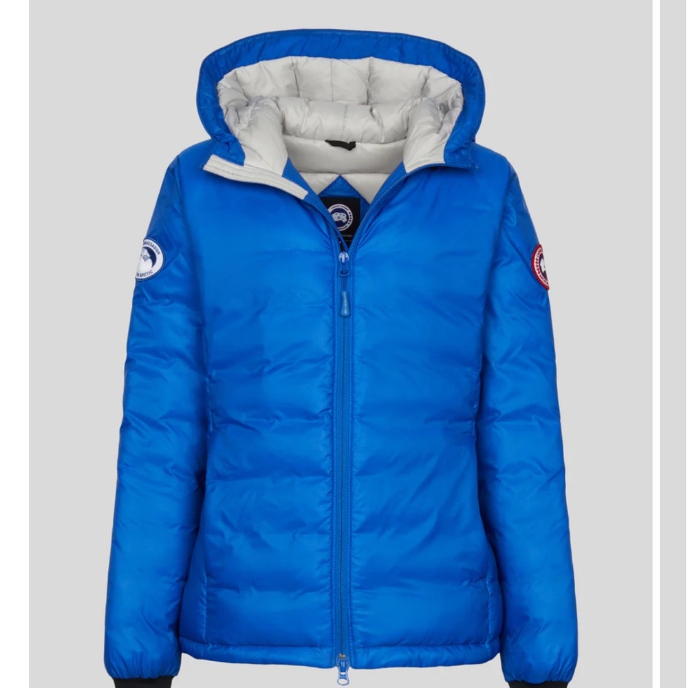💯 NWT CANADA GOOSE Women's Camp Hoody Puffer Jacket with Hood (Logo Patch) 😍